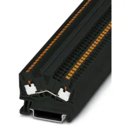 Through terminal block, push-in connection, 0.14-4.0 mm², 2 pole, 24 A, 8 kV, black, 1037082