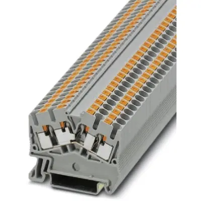 Through terminal block, push-in connection, 0.14-4.0 mm², 4 pole, 24 A, 8 kV, gray, 3211993 - 1