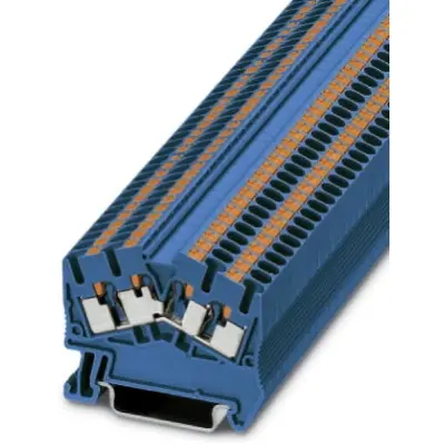 Through terminal block, push-in connection, 0.14-4.0 mm², 4 pole, 24 A, 8 kV, blue, 3212002 - 1