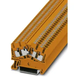 Through terminal block, push-in connection, 0.14-4.0 mm², 4 pole, 24 A, 8 kV, orange, 3211994