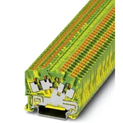 Protective conductor terminal, push-in connection, 0.14-4.0 mm², 4 pole, 8 kV, yellow/green, 3212011