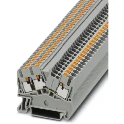 Through terminal block, push-in connection, 0.14-4.0 mm², 3 pole, 24 A, 8 kV, gray, 3211896