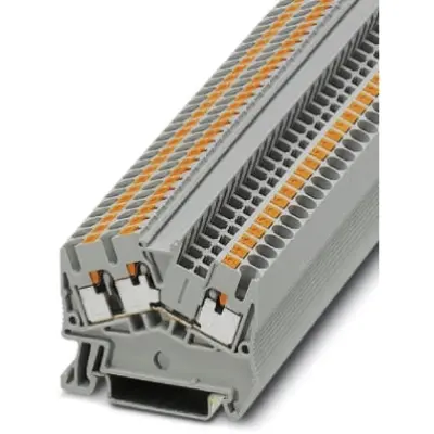 Through terminal block, push-in connection, 0.14-4.0 mm², 3 pole, 24 A, 8 kV, gray, 3211896 - 1