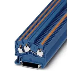 Through terminal block, push-in connection, 0.14-4.0 mm², 3 pole, 24 A, 8 kV, blue, 3211906