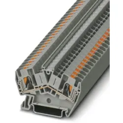 Through terminal block, push-in connection, 0.2-6.0 mm², 2 pole, 32 A, 8 kV, gray, 3213601