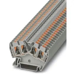 Through terminal block, push-in connection, 0.2-6.0 mm², 4 pole, 32 A, 8 kV, gray, 3213607