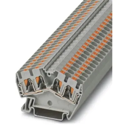 Through terminal block, push-in connection, 0.2-6.0 mm², 4 pole, 32 A, 8 kV, gray, 3213607 - 1