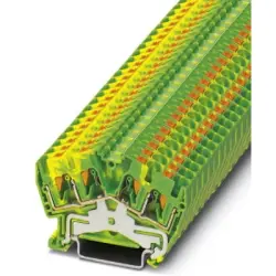 Protective conductor terminal, push-in connection, 0.2-6.0 mm², 4 pole, 8 kV, yellow/green, 3213609