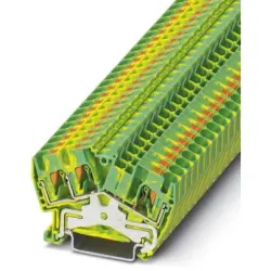 Protective conductor terminal, push-in connection, 0.2-6.0 mm², 3 pole, 8 kV, yellow/green, 3213606