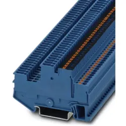 Double level terminal, push-in connection, 0.14-1.5 mm², 4 pole, 16 A, 6 kV, blue, 3213933