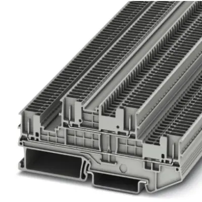 Double level terminal, push-in connection, 0.14-1.5 mm², 4 pole, 16 A, 6 kV, gray, 3213865 - 1