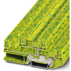Protective conductor double level terminal, push-in connection, 0.14-1.5 mm², 6 kV, yellow/green, 3213881