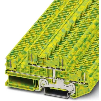 Protective conductor double level terminal, push-in connection, 0.14-1.5 mm², 6 kV, yellow/green, 3213881 - 1