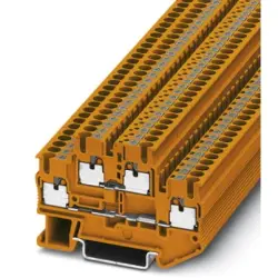 Double level terminal, push-in connection, 0.14-4.0 mm², 4 pole, 22 A, 6 kV, orange, 3210568