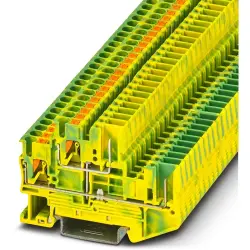 Protective conductor double level terminal, push-in connection, 0.14-4.0 mm², 6 kV, yellow/green, 3210897