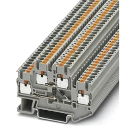 Component terminal block, push-in connection, 0.14-4.0 mm², 4 pole, 20 A, 6 kV, gray, 3213221
