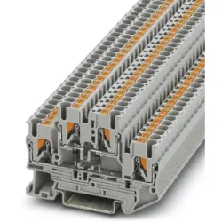 Component terminal block, push-in connection, 0.14-4.0 mm², 4 pole, 500 mA, 6 kV, gray, 3211445