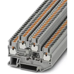 Component terminal block, push-in connection, 0.14-4.0 mm², 4 pole, 500 mA, 6 kV, gray, 3211433