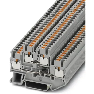 Component terminal block, push-in connection, 0.14-4.0 mm², 4 pole, 500 mA, 6 kV, gray, 3211433 - 1