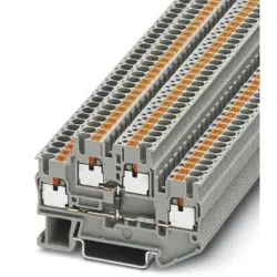 Component terminal block, push-in connection, 0.14-4.0 mm², 4 pole, 500 mA, 6 kV, gray, 3210936