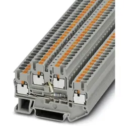Double level terminal, push-in connection, 0.14-4.0 mm², 4 pole, 20 A, 6 kV, gray, 3211472