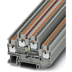 Double level terminal, push-in connection, 0.14-4.0 mm², 4 pole, 20 A, 6 kV, gray, 3211469