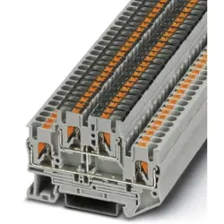 Double level terminal, push-in connection, 0.14-4.0 mm², 4 pole, 22 A, 6 kV, gray, 3210583