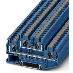 Double level terminal, push-in connection, 0.2-6.0 mm², 4 pole, 28 A, 6 kV, blue, 3211793