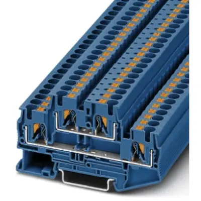 Double level terminal, push-in connection, 0.2-6.0 mm², 4 pole, 28 A, 6 kV, blue, 3211793 - 1