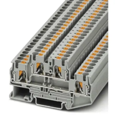Double level terminal, push-in connection, 0.2-6.0 mm², 4 pole, 28 A, 6 kV, red, 3211791 - 1