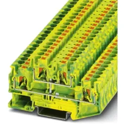 Protective conductor double level terminal, push-in connection, 0.2-6.0 mm², 6 kV, yellow/green, 3211854