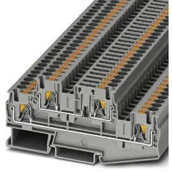 Disconnect terminal, push-in connection, 0.2-6.0 mm², 2 pole, 28 A, 6 kV, gray, 3211909