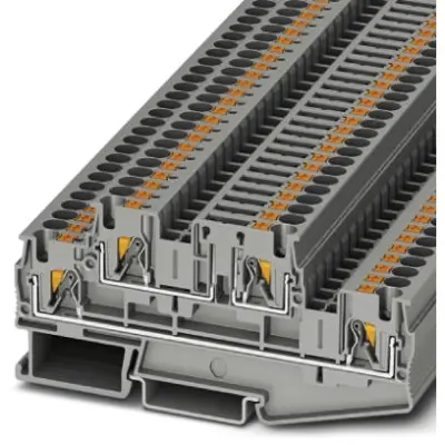 Disconnect terminal, push-in connection, 0.2-6.0 mm², 2 pole, 28 A, 6 kV, gray, 3211909 - 1