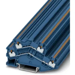 Double level terminal, push-in connection, 0.14-1.5 mm², 4 pole, 16 A, 6 kV, blue, 3214660
