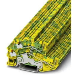 Protective conductor double level terminal, push-in connection, 0.14-1.5 mm², 6 kV, yellow/green, 3214518