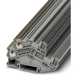 Double level terminal, push-in connection, 0.14-1.5 mm², 4 pole, 16 A, 6 kV, gray, 3214521