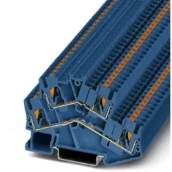 Double level terminal, push-in connection, 0.14-4.0 mm², 4 pole, 22 A, 6 kV, blue, 3209617