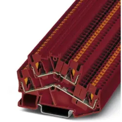 Double level terminal, push-in connection, 0.14-4.0 mm², 4 pole, 22 A, 6 kV, red, 3209607