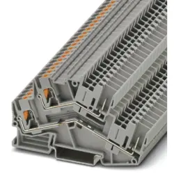 Double level terminal, push-in connection, 0.14-4.0 mm², 4 pole, 22 A, 6 kV, gray, 3211260