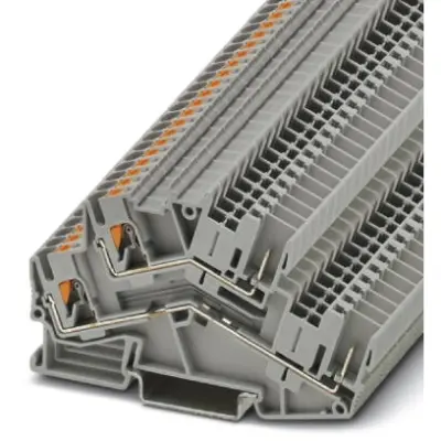Double level terminal, push-in connection, 0.14-4.0 mm², 4 pole, 22 A, 6 kV, gray, 3211260 - 1