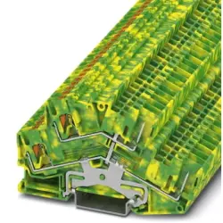 Protective conductor double level terminal, push-in connection, 0.14-4.0 mm², 6 kV, yellow/green, 3211263