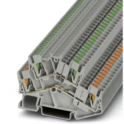 Double level terminal, push-in connection, 0.14-4.0 mm², 4 pole, 22 A, 6 kV, gray, 3209609