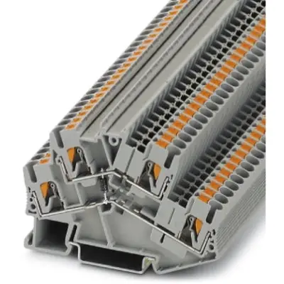 Component terminal block, push-in connection, 0.14-4.0 mm², 4 pole, 20 A, 8 kV, gray, 3210282 - 1