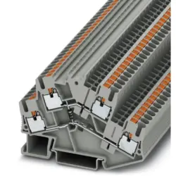 Component terminal block, push-in connection, 0.14-4.0 mm², 4 pole, 20 A, 8 kV, gray, 3210295