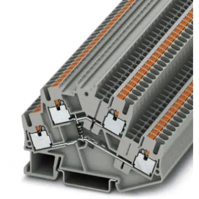 Component terminal block, push-in connection, 0.14-4.0 mm², 4 pole, 20 A, 8 kV, gray, 3210295 - 1