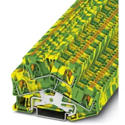 Protective conductor double level terminal, push-in connection, 0.14-4.0 mm², 6 kV, yellow/green, 3209620