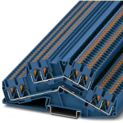 Double level terminal, push-in connection, 0.14-4.0 mm², 8 pole, 20 A, 6 kV, blue, 3210610