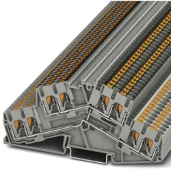 Double level terminal, push-in connection, 0.14-4.0 mm², 8 pole, 20 A, 6 kV, gray, 3210612
