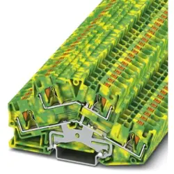 Protective conductor double level terminal, push-in connection, 0.2-6.0 mm², 8 kV, yellow/green, 3211841