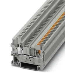 Through terminal block, push-in connection, 0.14-4.0 mm², 2 pole, 24 A, 8 kV, gray, 3209519